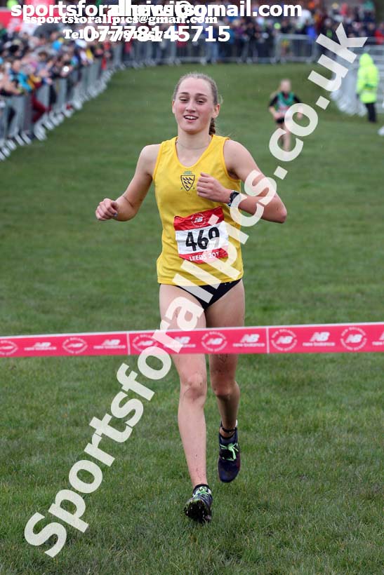Intermediate girls 2019 New Balance English Schools Cross Country Champs, Temple Newsam, Leeds. Photo:  David T. Hewitson/Sports for All Pics